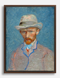 Van Goghs Straw Hat Charm Canvas Print Brown