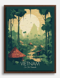 Vietnam Jungle Serenity Canvas Print Brown