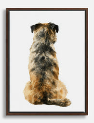 Backward Glance Terrier Canvas Print Brown