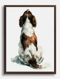 Loyal Companion Watercolor Canvas Print Brown