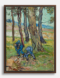 Van Goghs Woodland Scene Canvas Print Brown
