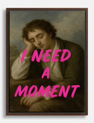 Classical Moment Reflection Canvas Print Brown