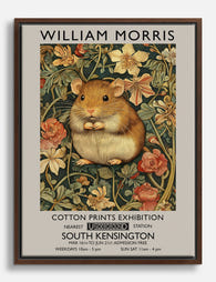 Whimsical Hamster by Morris Canvas Print Brown