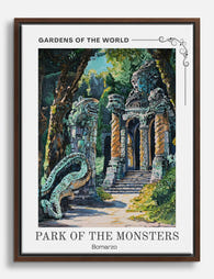 Enchanted Garden Escape Canvas Print Brown