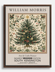William Morris Winter Tree Canvas Print Brown