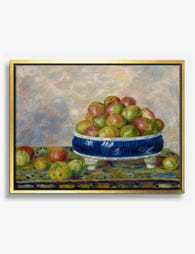 Apples in a Dish by Renoir Canvas Print Gold