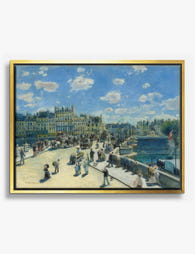 Pont Neuf by Renoir Canvas Print Gold