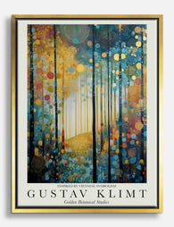 Klimt Golden Forest Glow Canvas Print Gold