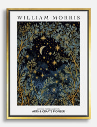 William Morris Night Sky Canvas Print Gold