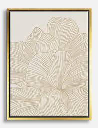 Soft Botanical Elegance Canvas Print Gold