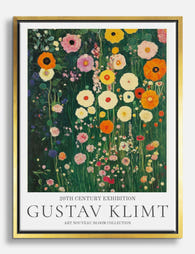 Klimt’s Vibrant Blooms Canvas Print Gold
