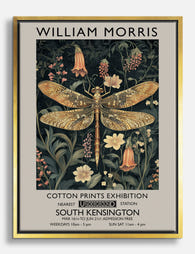 William Morris Dragonfly Canvas Print Gold