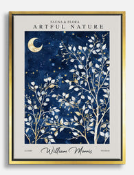William Morris Moonlit Botanicals Canvas Print Gold