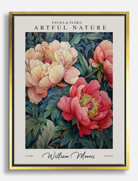 William Morris Peony Delight Canvas Print Gold