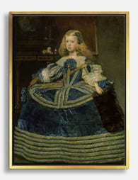 Velazquez: Infanta in Blue Canvas Print - Gold