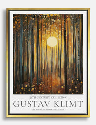 Klimt Sunlit Forest Canvas Print Gold