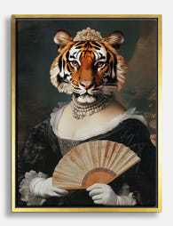 Regal Tiger Society Canvas Print - Gold