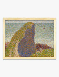 Seurat Coastal Cliff Study Art Print Oak