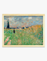 Summer Fields by Seurat Art Print Oak