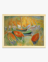 Boats in Martigue – Raoul Dufy Art Print Oak