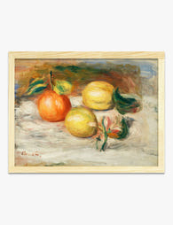 Lemons and Orange by Renoir Art Print Oak