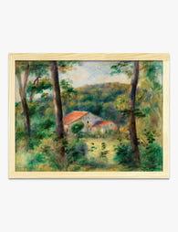 Renoir’s Tranquil Countryside Art Print Oak