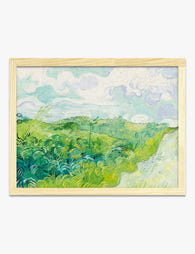 Green Wheat Fields by Van Gogh Art Print Oak