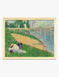 Seurat: The Seine by the Bank Art Print Oak