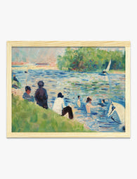 Bathers at Asnières by Seurat Art Print Oak