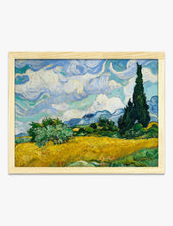 Wheat Field with Cypresses – Van Gogh Art Print Oak