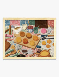 Festive Pastry Table Art Print Oak
