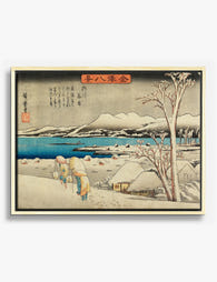 Snowy Landscape by Hiroshige Canvas Print Oak