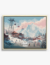 Alpine Charm: Méribel France Canvas Print Oak