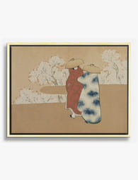 Spring Stroll by Kamisaka Sekka Canvas Print Oak