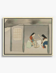 Fulling Silk by Kamisaka Sekka Canvas Print Oak