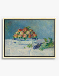 Peaches & Grapes by Renoir Canvas Print Oak