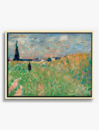 Summer Fields by Seurat Canvas Print Oak
