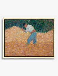 The Stone Breaker by Seurat Canvas Print Oak