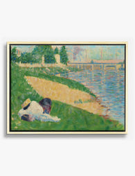 The Seine by Seurat Canvas Print Oak