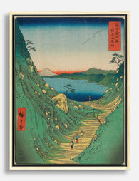 Mountain Pass by Hiroshige Canvas Print Oak