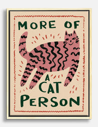 Cat Lover Statement Canvas Print Oak