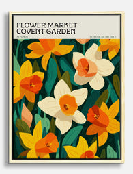 Covent Garden Daffodils Canvas Print - Oak