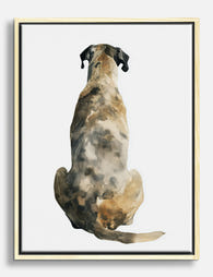 Loyal Companion Watercolor Canvas Print Oak