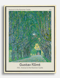 Avenue to the Kammer Castle by Klimt Canvas Print Oak