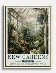 Lush Kew Conservatory Canvas Print Oak