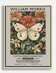 William Morris Butterfly Canvas Print Oak