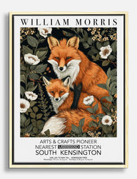 William Morris Foxes Canvas Print Oak