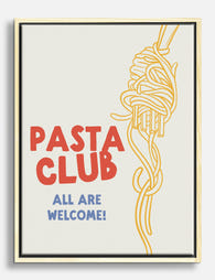 Pasta Club Gathering Canvas Print - Oak