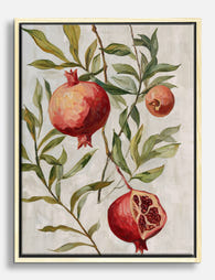 Pomegranate Botanical Bliss Canvas Print Oak