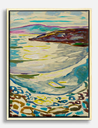 Edvard Munch Coastal Reflections Canvas Print - Oak